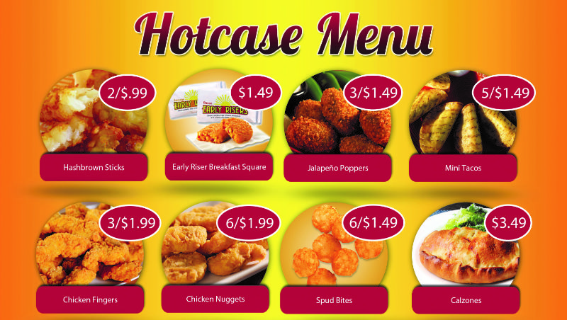 Hotcase menu